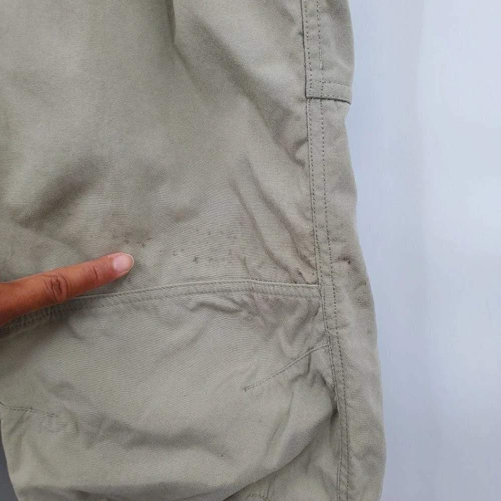 The North Face Hemp Canvas Outdoor Pants Hiking Sports Solid Small Mens Khaki